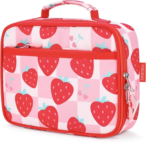 Vista 22 de Lonchera infantil para niñas pequeñas, bolsa de almuerzo aislada y reutilizable para la escuela, cola de sirena