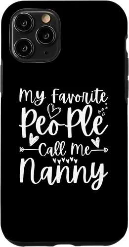 Vista 10 de Funda divertida para el día de la madre para iPhone 15 My Favorite People Call Me Nanny Heart