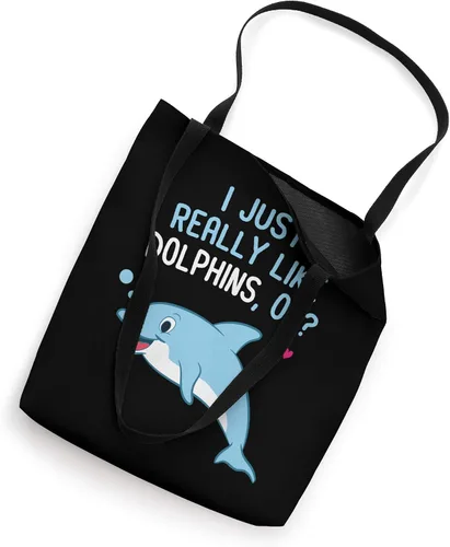 Vista 2 de I Just Really Like Dolphins Cute Dolphin Girl Bolso de mano