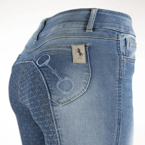 Vista 4 de HORZE Kaia - Pantalones de asiento completo de silicona de cintura alta para mujer