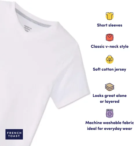 Vista 2 de French Toast Camiseta de manga corta con cuello en V para niños