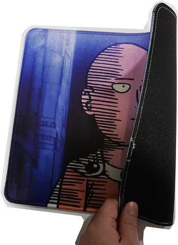 Vista 3 de Alfombrilla de ratón para computadora con diseño de anime Saitama O.P Bald Man de 12 x 10 pulgadas para niño