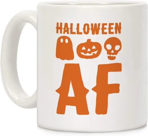 Vista 64 de LookHUMAN Tazas de Halloween Taza de café de Halloween - Tazas de café para decoración ideales para amantes y entusiastas de la decoración - Taza