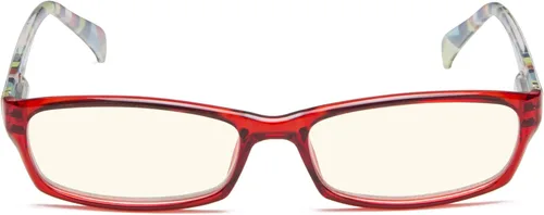 Vista 4 de BLUELESS Gafas de computadora de moda para mujer, diseño de patrones (rojo, 2.25)
