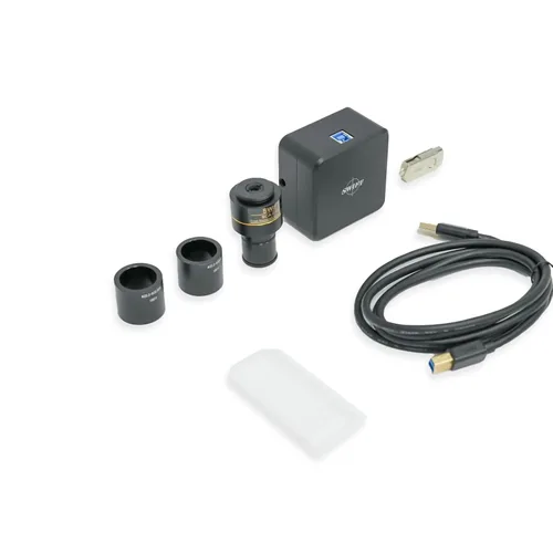 Vista 4 de Swift Cámara de microscopio USB 3.0 de 20 MP con lente reductora y kit de calibración, ocular digital para microscopios compuestos y estéreo