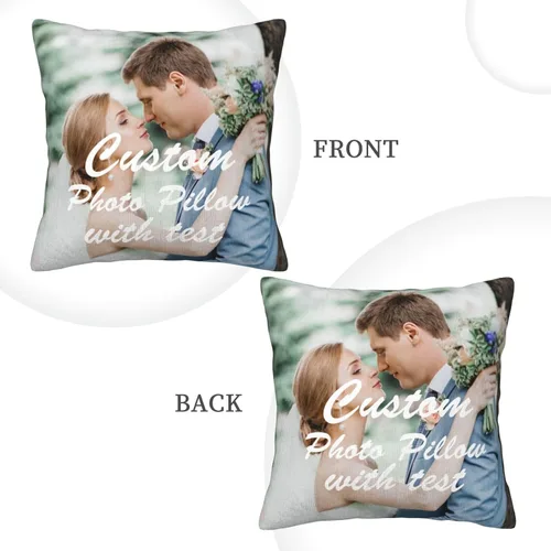 Vista 2 de Almohada de terciopelo personalizada para regalos personalizados, 16 x 16 pulgadas, almohada con estampado de letras temáticas de Halloween