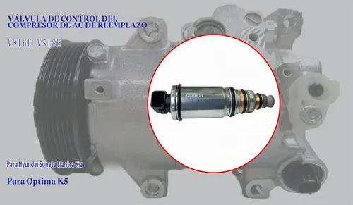 Vista 4 de Electroválvula de control del compresor de CA para Hyundai Sonata 2.0L 2.4L 2011-2014 Elantra Kia Optima K5, Kia Río 2018, VS16E VS18E Compresor