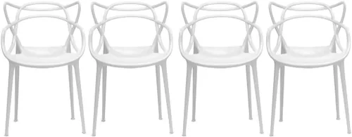 Vista 14 de 2xhome Silla de comedor moderna Silla auxiliar apilable para interiores o exteriores Plástico resistente a la intemperie para cocina, patio Negro