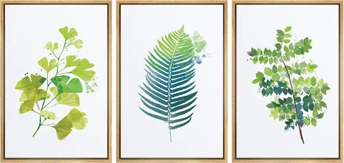 Vista 15 de NWT Lienzo enmarcado para pared, juego de arte en acuarela pastel, bosque de montaña oscura, naturaleza silvestre, ilustraciones de arte moderno