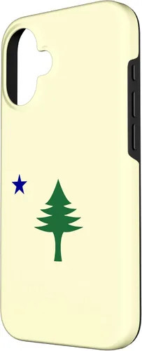 Vista 2 de Old Maine State Original Flag 1901 Pine Tree Case for iPhone 16