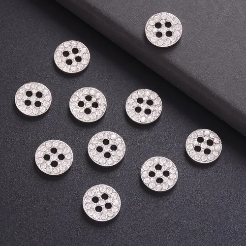 Vista 12 de Jerler 10 piezas de botones de diamantes de imitación de perlas adornos de cristal coser en botones de ropa