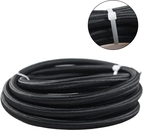 Vista 8 de Manguera de línea de combustible 1/4 4AN 20FT PTFE trenzado Fit E85 etanol