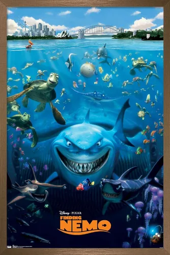 Vista 12 de Trends International Disney Pixar Buscando a Nemo - Póster de pared fundido, 14.725 x 22.375 pulgadas, versión enmarcada de madera de granero