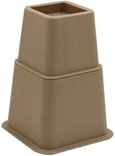 Vista 5 de HomeRoots Elevadores de cama ajustables y elevadores de muebles, elevadores de mesa de plástico resistente de 3, 5 u 8 pulgadas para cama y sofá