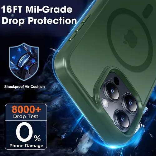 Vista 417 de MOCCA - Funda magnética resistente para iPhone XR de 6.1 pulgadas, compatible con MagSafe, funda con protección contra caídas de grado militar
