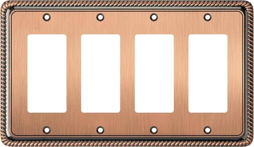 Vista 65 de Henne Bery Rope Edge - Placa decorativa de pared para interruptor (placa lisa, 2 unidades, bronce antiguo)
