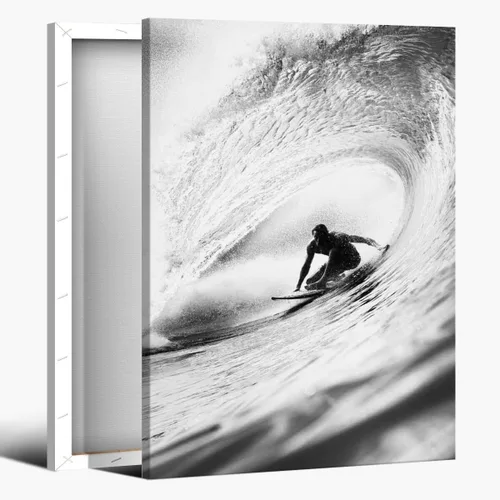 Vista 15 de Póster retro de surf fresco, arte de pared en blanco y negro, pósteres estéticos de habitación, arte de pared vintage del océano, pintura en lienzo