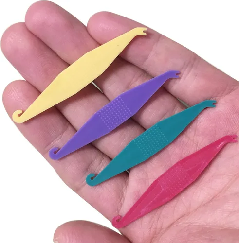 Vista 4 de Paquete de 20 bandas elásticas dentales para aparatos ortopédicos, multicolor, herramienta de banda de goma, desechables de plástico para ortodoncia