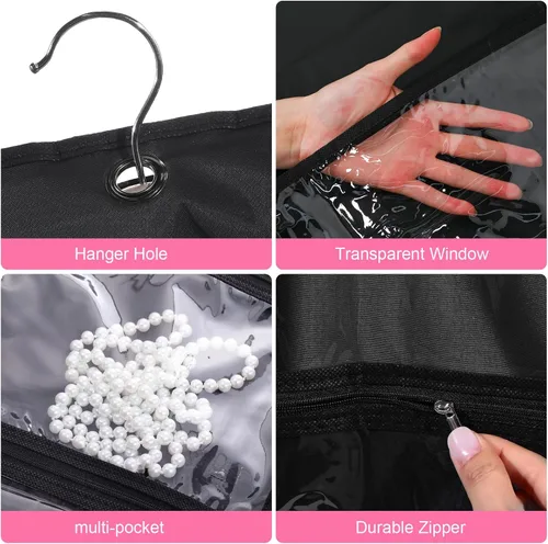 Vista 2 de Paterr 10 piezas de 50 pulgadas transparente para disfraces de baile, bolsa de ropa de plástico para competiciones de baile, con cremallera