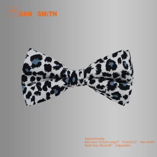 Vista 3 de Dan Smith Cotton Bowties For Mens 25.6"-Neck-Size Clip-On Adjustable Floral Bowties Hankie Set