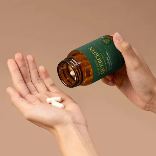 Vista 3 de Global Healing Center Quercetina (paquete de 2) 500 mg en total, 250 mg cada uno, apoya la función del sistema inmunológico y la respuesta natural