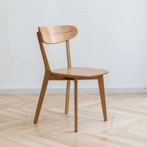 Vista 2 de Dining Chairs and Table & Chair Sets - Solid Wood FAS Grade Oak Made in North America 100% Dirt-Free Wood Chair for Living Room Kitchen Bedroom Oak