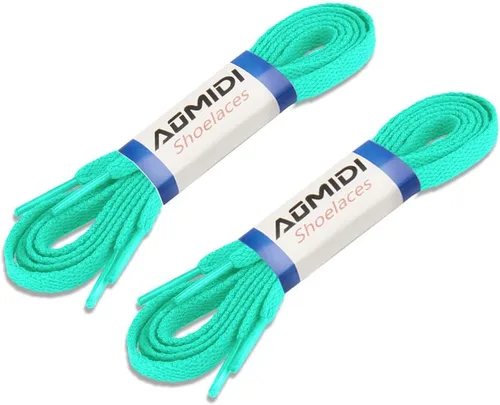 Vista 18 de 2 pares de cordones de repuesto, planos de 5/16 pulgadas para tenis de Converse Verde militar