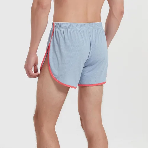 Vista 3 de Pantalones cortos de correr de malla para hombre con abertura lateral