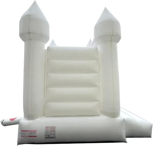 Vista 7 de Casa inflable blanca (sin soplador) – 13 x 12 x 14.5 pies – Gran castillo inflable para bodas – Jumphouse para sesiones de fotos – Gorila de fiesta