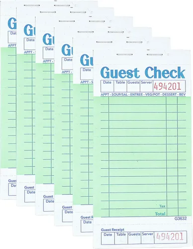 Vista 8 de Budgenix - Paquete de 12 blocs de notas para servidor de cheques de Verde