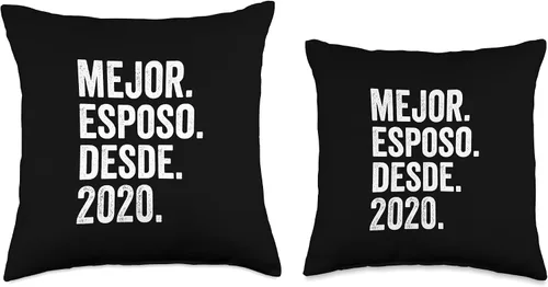 Vista 3 de Mejor Esposo Desde 2020 4º aniversario de bodas 4 años Throw Pillow