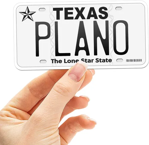 Vista 47 de Calcomanía para placa de matrícula de Texas, elige entre más de 50 ciudades de TX, calcomanía para parachoques de Texas para automóvil, calcomanías