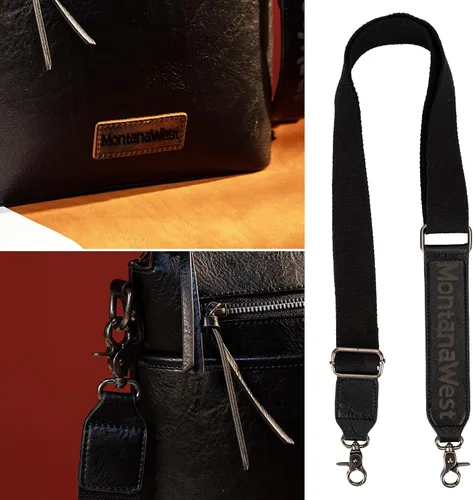 Vista 3 de Montana West Crossbody Bag for Women Multi Pocket Cross Body Bag Purses with Guitar Strap
