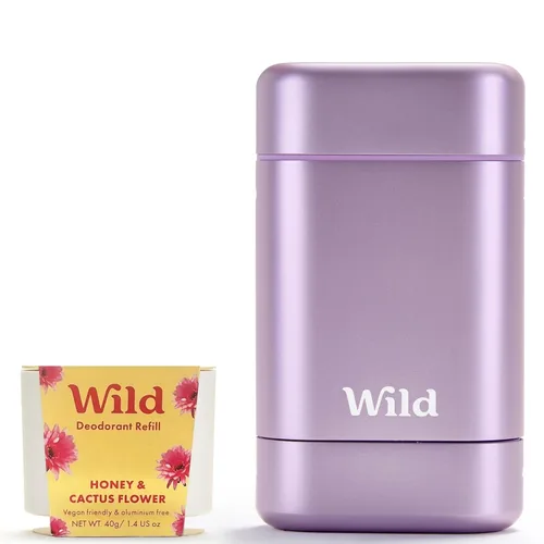 Vista 13 de Wild - Kit de inicio recargable de desodorante con estuche de agua y recarga perfumada de pomelo rosa y lima 1.4oz - Sin aluminio - Protección