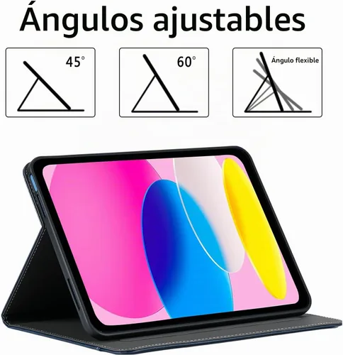 Vista 4 de HFcoupe Funda para iPad A16 de 11ª generación de 11 pulgadas 2025, estilo libro para iPad Gen 10 2022 de 10.9 pulgadas, funda protectora