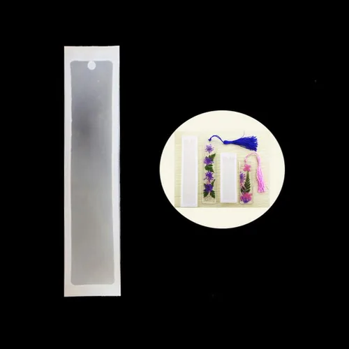 Vista 2 de Molde rectangular de silicona para marcapáginas de resina epoxi, kit de moldes transparentes de silicona para manualidades, herramientas para hacer