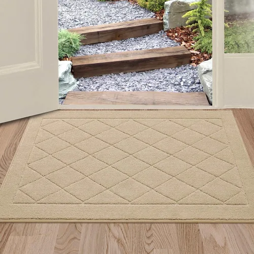 Vista 18 de BEQHAUSE - Tapete para puerta de 20 x 32 pulgadas, antideslizante, color beige