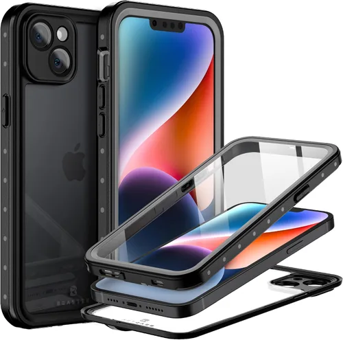 Vista 13 de BEASTEK Funda impermeable para iPhone 14, a prueba de golpes, a prueba de polvo IP68 bajo el agua, serie NRE con protector de pantalla integrado