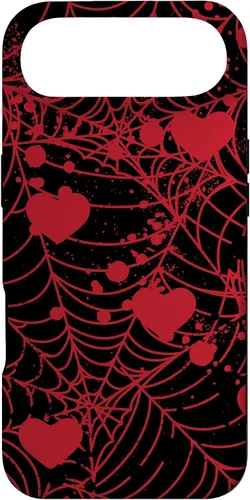 Vista 27 de Spiderweb Valentine's Day Hearts Gothic Goth Black Fairycore Case for iPhone 17