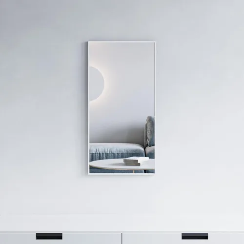 Vista 14 de Dowell Espejo de baño Espejo de pared rectangular con marco de metal Espejo de marco delgado Espejo de tocador de baño moderno - Negro 5004