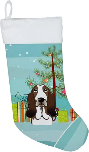 Vista 19 de Caroline's Treasures BB1590CS Árbol de Navidad y Alaskan Malamute Calcetines de Navidad para colgar en la chimenea, decoración de fiesta de Navidad