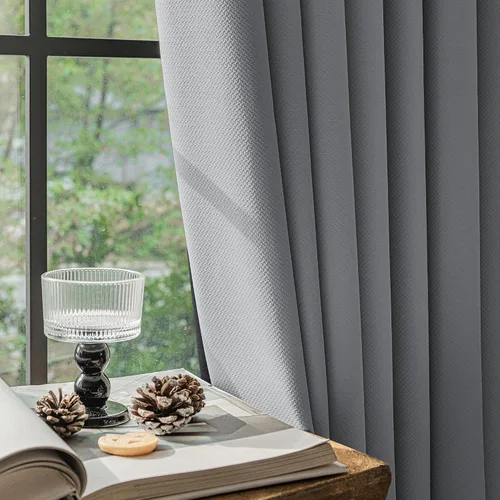 Vista 14 de FMFUNCTEX - Cortinas 100% opacas color beige de 40 x 63 pulgadas para dormitorio, 2 paneles Black out Drapes, Thermal Insulated Noise Reducing