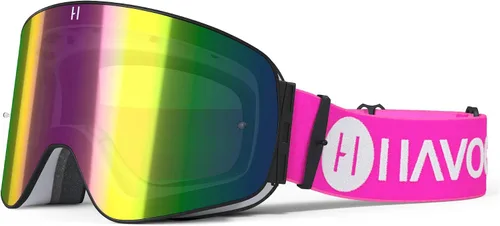 Vista 13 de Havoc Racing Magnetic Frameless Goggles - For Motocross, Dirt Biking, Snowboarding, ATV, & UTV - UV Blocking Anti-Fog Goggles
