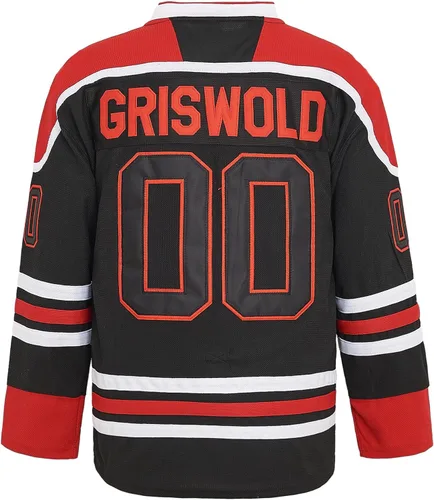 Vista 3 de PERC30 Camisetas de hockey #00 Película para hombres con letras y números cosidos S-4XL Negro
