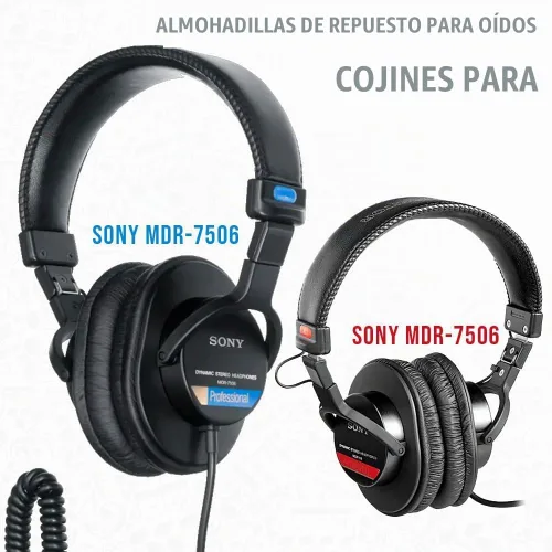 Vista 4 de Almohadillas de repuesto originales para auriculares SONY MDR-7506, MDR-V6, MDR-V7, MDR-CD900ST - 1 par (2 piezas)