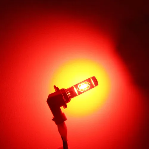 Vista 2 de Alla Lighting Bombillas LED antiniebla LED rojas H11 H16 de 3800 lm ETI 56-SMD Xtreme superbrillantes H8 H11 H16 bombillas LED de repuesto
