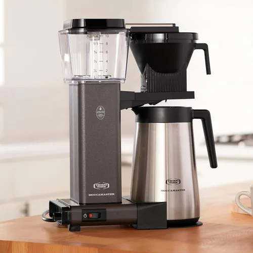 Vista 2 de Technivorm Moccamaster 79317 KBGT - Cafetera térmica para 10 tazas, 40 onzas, gris piedra, 1.25 l