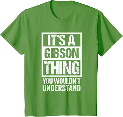 Vista 90 de It's A Gibson Thing You would Not Understand - Camiseta con nombre familiar, Negro, S