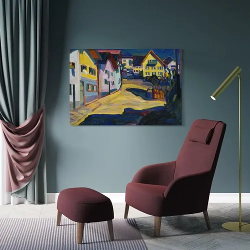 Vista 4 de Wassily Kandinsky - Pósteres de Murnau Burggrabenstrasse para pared, pintura fotográfica, póster colgante para decoración de dormitorio familiar