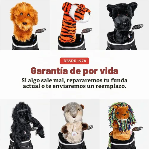 Vista 7 de Daphne's Headcovers Fundas unisex de laboratorio negras, talla L